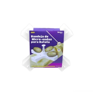 Bandeja de Microondas Para Cozinhar Batata 18,5cm
